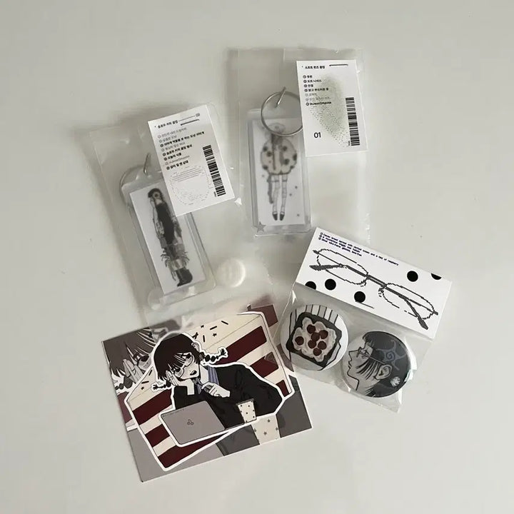 [BUNJANG] Ginger Keyring Can Badge Bundle Set / 진저님 키링 캔뱃지 통판