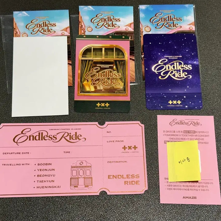 [BUNJANG] TXT VR Endless Ride Photocard Set - Yeonjun, Taehyun - Includes 1st &amp; 4th Week POB / (응모권 포함) 투바투 브이알 txt vr Endless ride / 연준 / 태현 / 1주차&amp;4주차 포카 특전세트