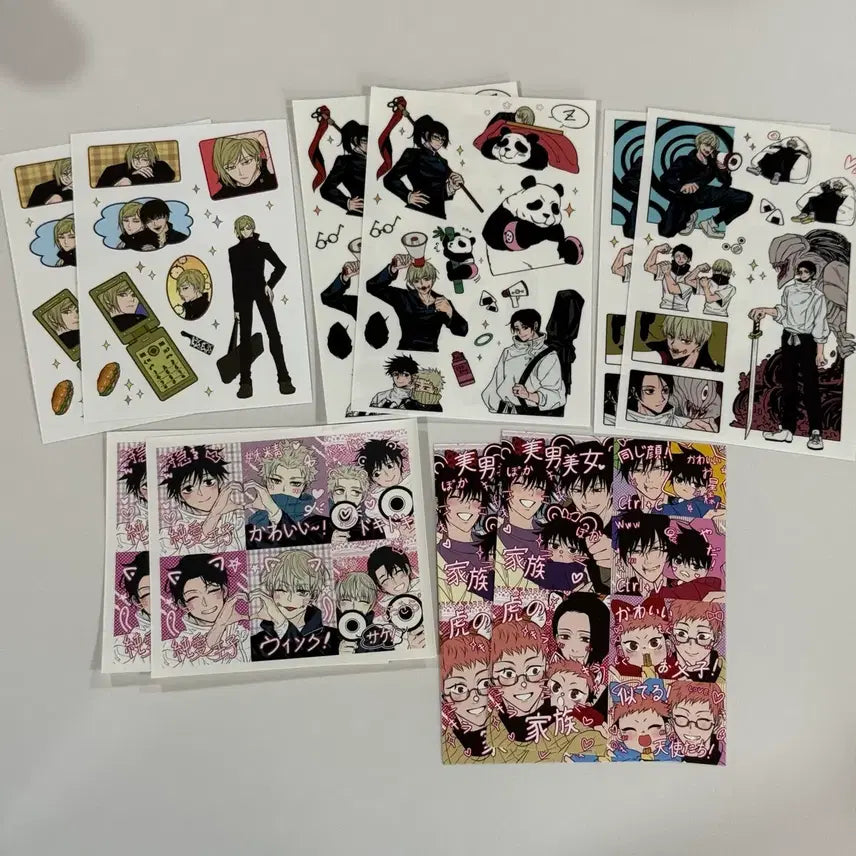 [BUNJANG] Jujutsu Kaisen Piqueu Instagram Stickers - Nanami, Yuta, Toge, Toji, Megumi, Yuji / 주술회전 피케님 인스 프리쿠라 스티커 나나미 유타 토게 토우지 메구미 유지