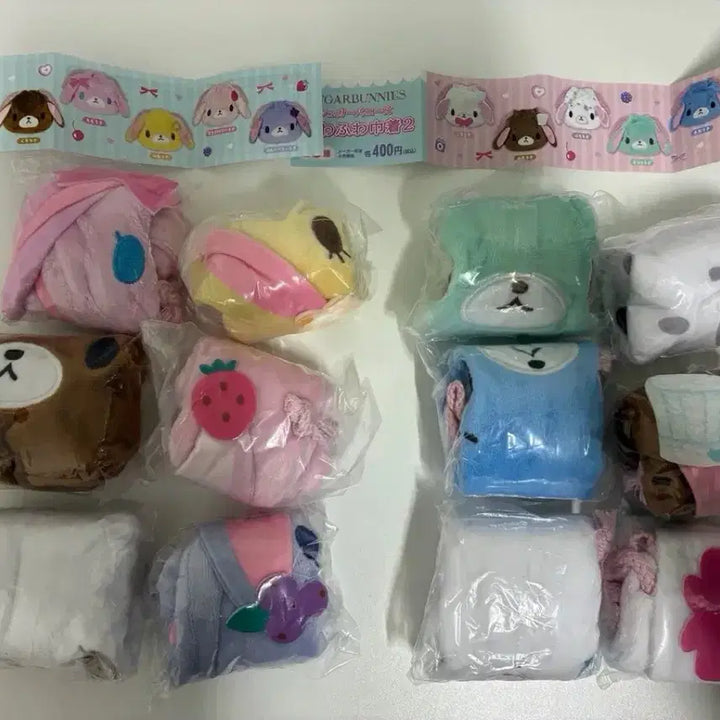 [BUNJANG] Sugarbunnies Fuwa Fuwa Pouch Set (Series 1 &amp; 2) / 반택포 15, 1, 2탄 풀셋 슈가바니즈 후와후와 파우치 1, 2탄 풀세트 슈가버니즈 민트 시로