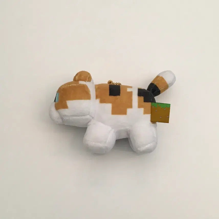 [BUNJANG] Minecraft Cat Ball Chain Mascot Keychain Plush Toy / 마인크래프트 마크 볼체인 마스코트 인형 키링 고양이