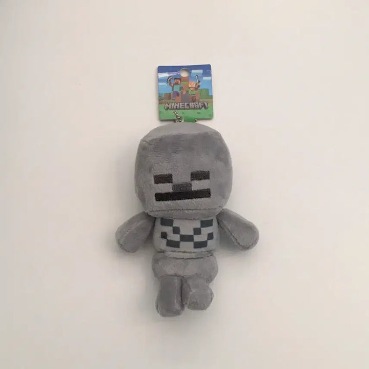 [BUNJANG] Minecraft Skeleton Ball Chain Mascot Keychain Plush / 마인크래프트 마크 볼체인 마스코트 인형 키링 스켈레톤