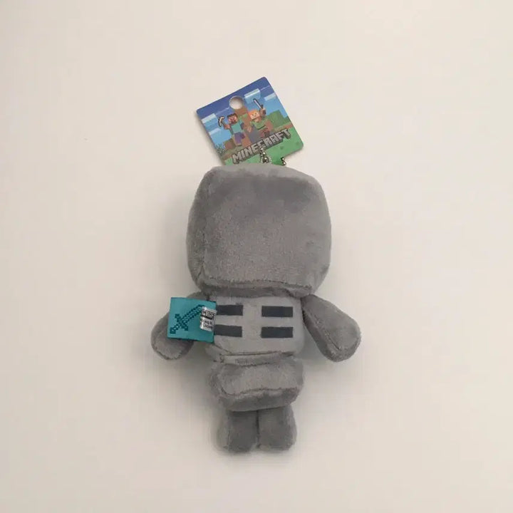 [BUNJANG] Minecraft Skeleton Ball Chain Mascot Keychain Plush / 마인크래프트 마크 볼체인 마스코트 인형 키링 스켈레톤