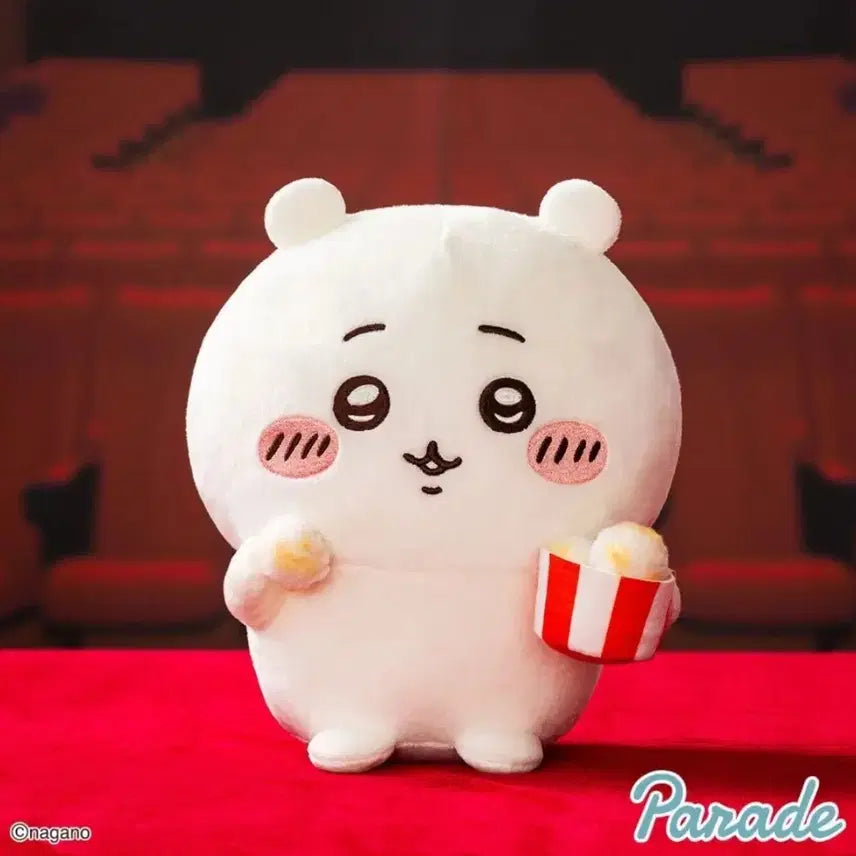 [BUNJANG] Chiikawa Holding Popcorn Plush / (미개봉 새상품) 먼작귀 치이카와 팝콘 들고있는 인형