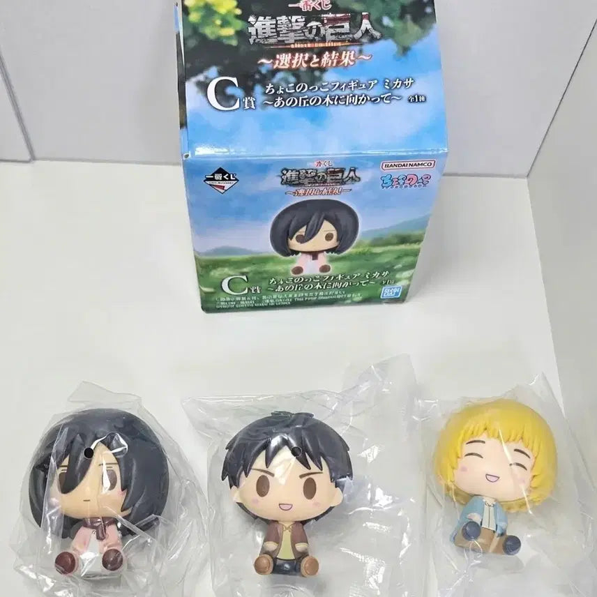 [BUNJANG] Attack on Titan Ichiban Kuji Choconoqo Figures (B, C, D) / 진격의 거인 이치방 쿠지 선택과결과 초코노코/ 에렌 미카사 아르민 피규어 B상 C상 D상