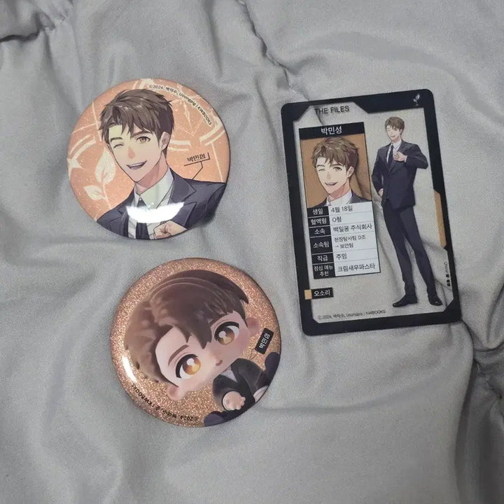 [BUNJANG] Gwedam Chulgeun Park Min-sung Can Badge, Photocard, Plush Doll, Merchandise Bundle Set / 괴담출근 박민성 캔뱃지 포카 솜인형 공굿 비공굿 일괄