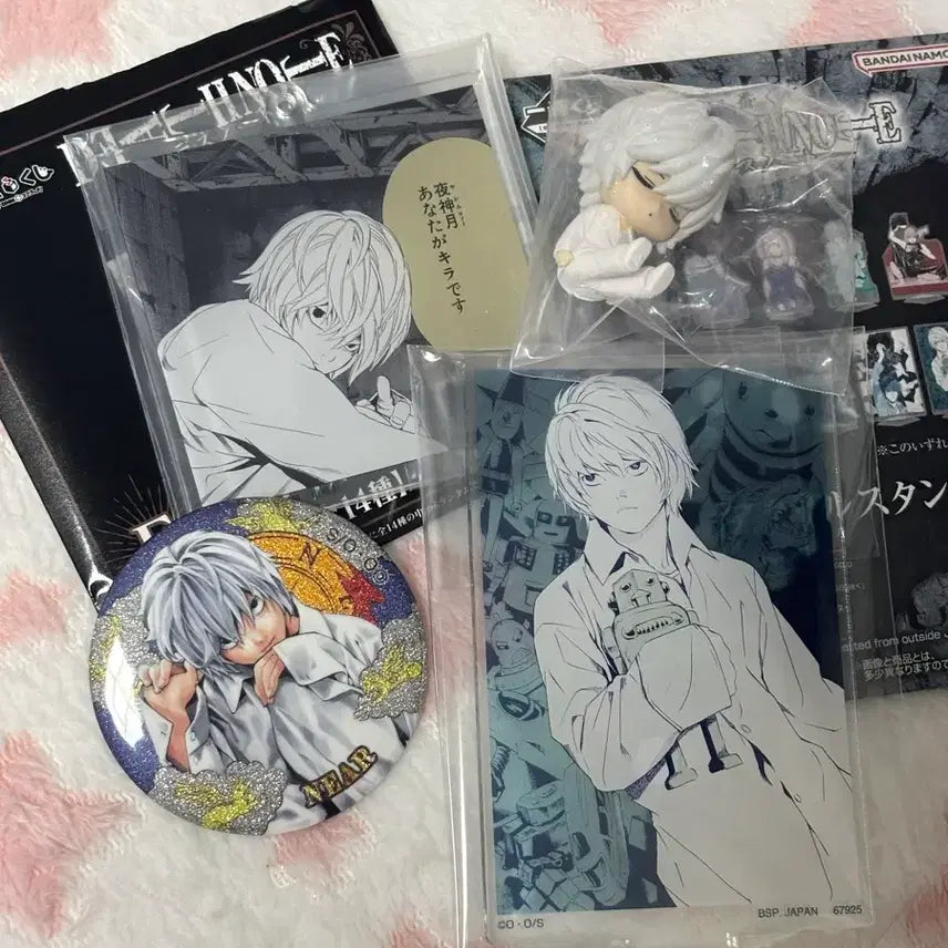[BUNJANG] Death Note Near Nemuraseta Sleeping Acrylic Stand Badge / 데스노트 니아 쿠지 키링 네무라세타이 가챠 아크릴 스탠드 뱃지