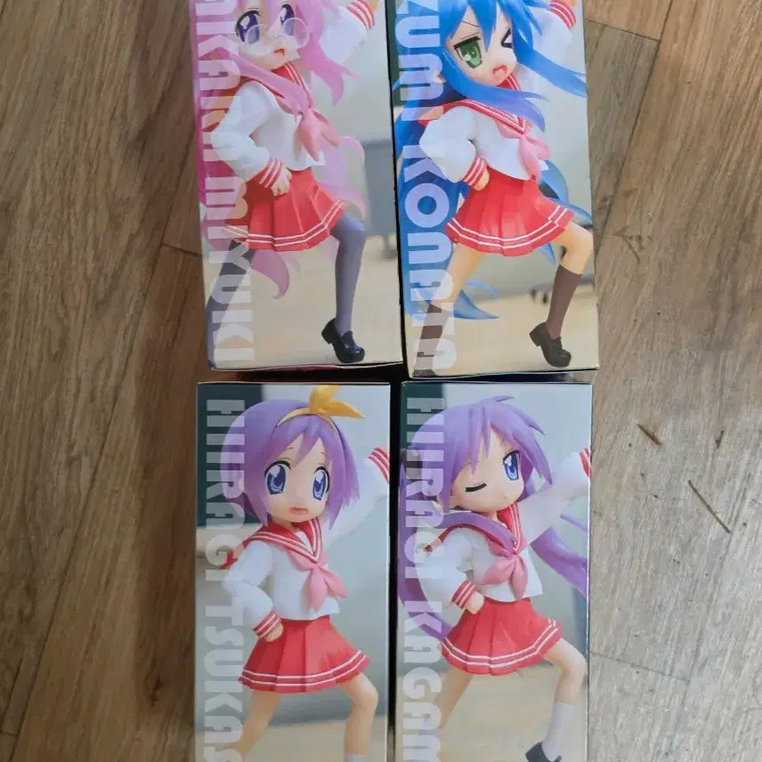 [BUNJANG] Lucky Star System Service Konata Izumi, Tsukasa Hiiragi, Kagami Hiiragi, Miyuki Takara Bundle Set Figures / 러키스타 럭키스타 시스템서비스 vivit 피규어 일괄 코나타 츠카사 카가미 미유키 럭키스타