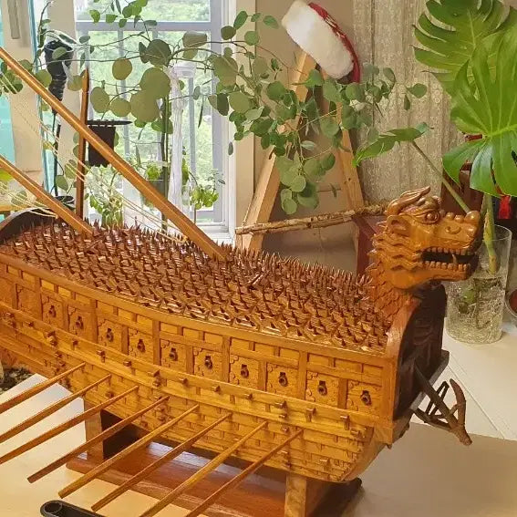[BUNJANG] Turtle Ship Wooden Model / 전투를 위해 돛과 돛대를 내린 거북선