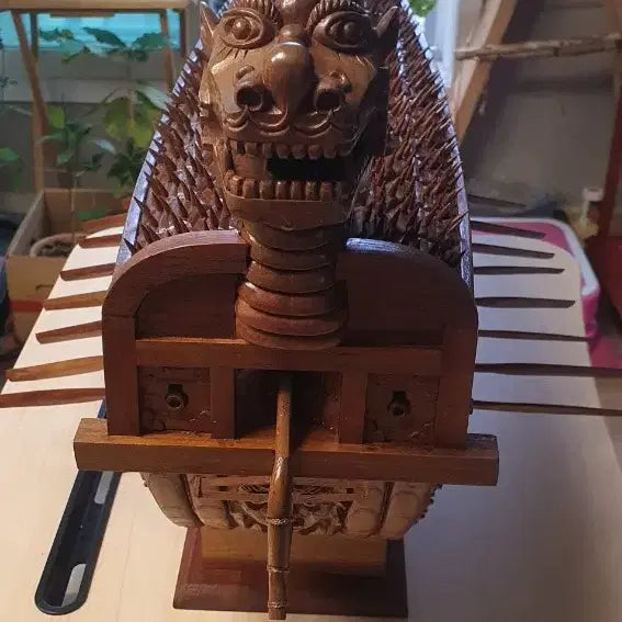 [BUNJANG] Turtle Ship Wooden Model / 전투를 위해 돛과 돛대를 내린 거북선
