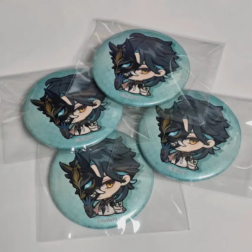[BUNJANG] Genshin Impact Xiao Can Badge Bundle Set / 원신 소 캔뱃지 4개 일괄