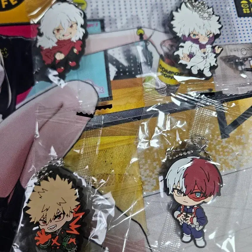 [BUNJANG] My Hero Academia Acrylic Charm Set - Shigaraki, Dabi, Bakugo, Todoroki / 나의 히어로 아카데미아  키링 4종 세트 시가라키, 다비, 바쿠고, 토도로키