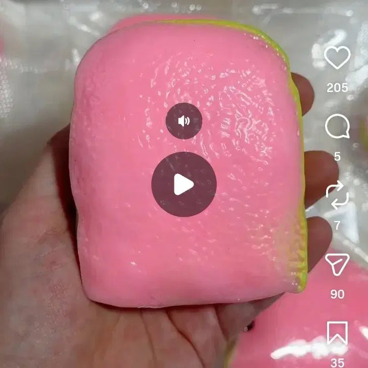 [BUNJANG] Kakekakerum Guava Bread Squishy Toy (Unsealed) / 카케카케룸 말랑이 구아바 식빵 (개봉 판매