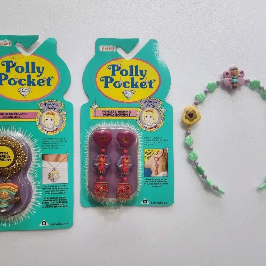 [BUNJANG] 1992 Polly Pocket Princess Jewelry Necklace, Earrings &amp; Headband Set / 1992 폴리포켓 프린세스 쥬얼리 목걸이 &amp; 귀걸이 &amp; 헤드밴드 세트
