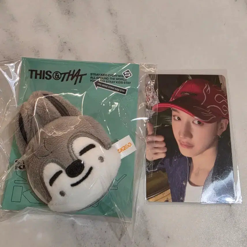 [BUNJANG] Stray Kids SKZOO Bang Chan Wolf Chan Magnetic Holder Grip Tok with Photocard / 스트레이키즈 스키주 울프찬 방찬 팝업 마그네틱 홀더 그립톡 포카포함