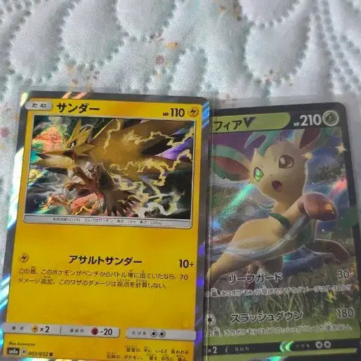 [BUNJANG] Pokemon Card Shiny Thundurus V &amp; Leafeon VMAX (Japanese) / 포켓몬 카드 이로치