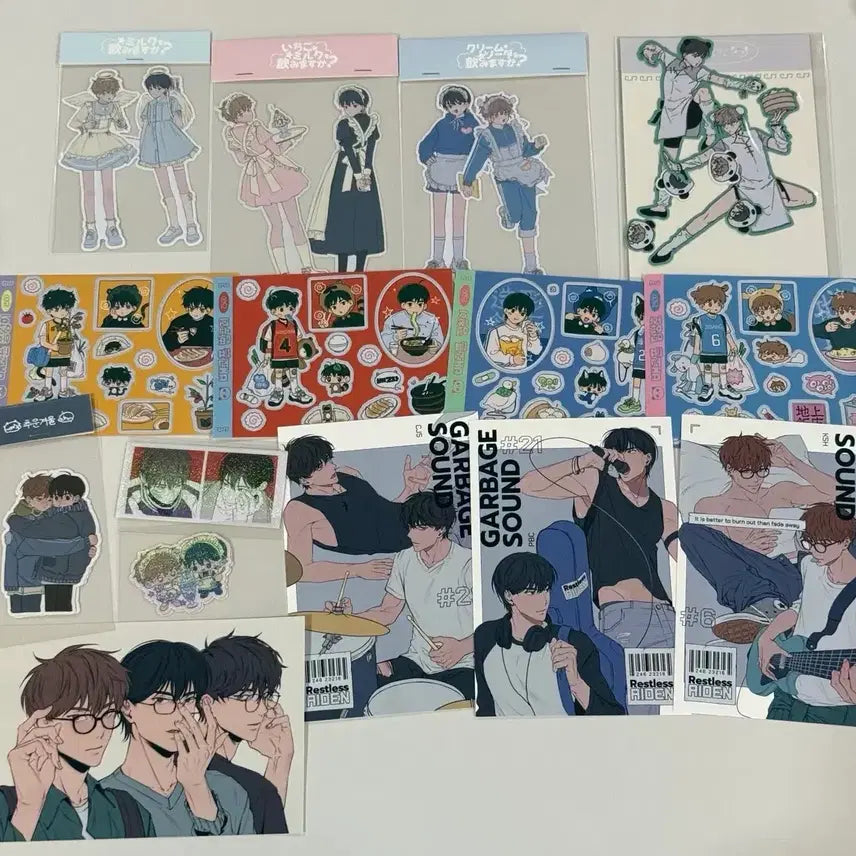 [BUNJANG] Garbage Time Kim Woong-ae Final Weapon Garbage Sound Postcard, Sang-bang, Hungry Sticker Set / 가비지타임 김웅애님 최종병기 가비지사운드 엽서 상뱅 배고파 스티커
