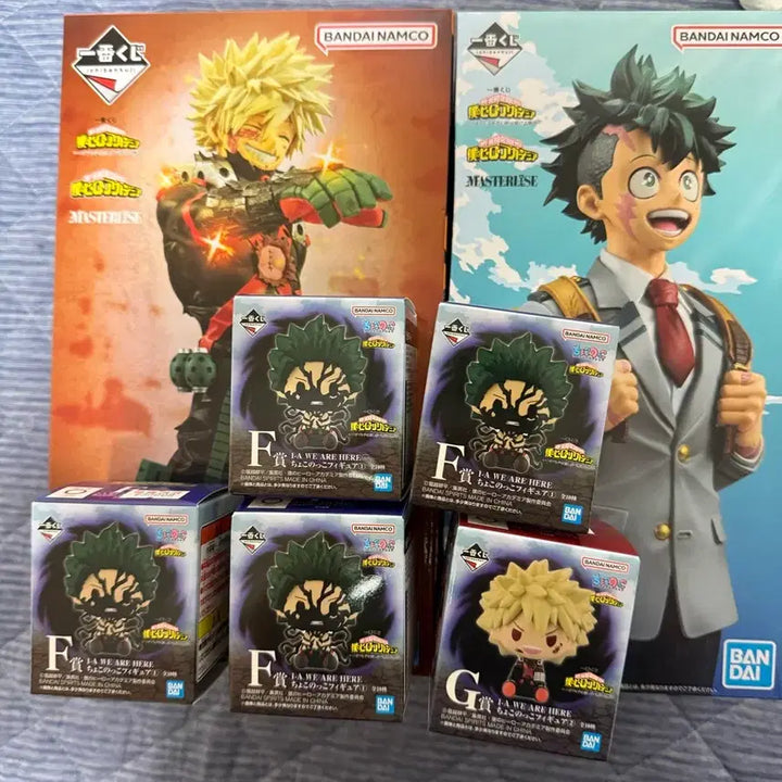 [BUNJANG] Ichiban Kuji My Hero Academia Deku &amp; Bakugo Chokonokko Figure 4-Set (Sealed) / 제일복권 나히아 a상 미도리야 c상 바쿠고 초코노코 4개세트 (미개봉)