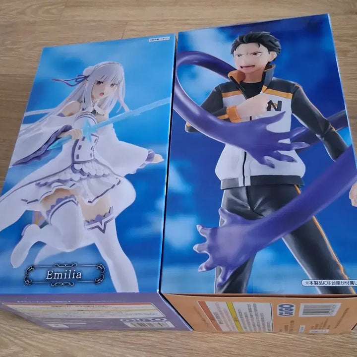 [BUNJANG] Re:Zero GIGO Emilia &amp; Subaru 10th Anniversary Figure Set (Sealed) / 현물 미개봉) 리제로 GIGO 에밀리아 스바루 피규어