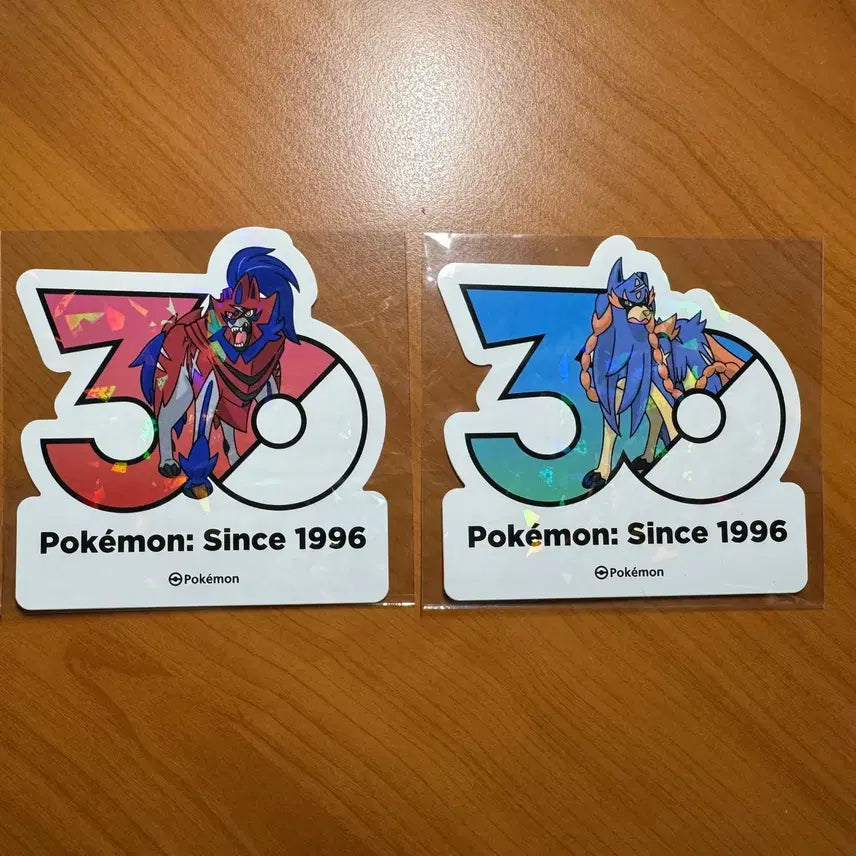 [BUNJANG] Pokemon 30th Anniversary Stickers - Zacian &amp; Zamazenta / 포켓몬 30주년 스티커 자시안 자마젠타