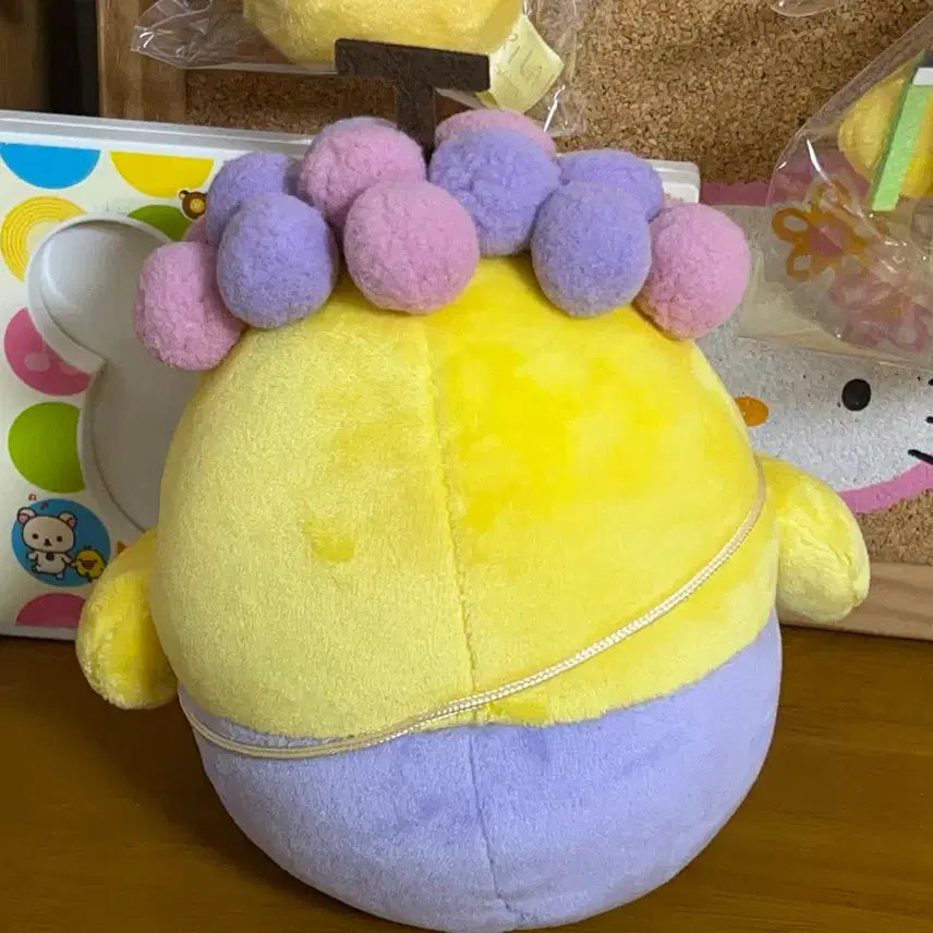 [BUNJANG] Rilakkuma Yellow Rilakkuma Classic Grape Plush / 고전 포도 키이로이토리 인형