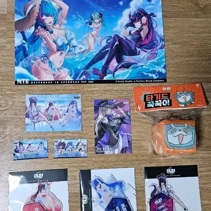 [BUNJANG] NTE Lee Hwan Bangcance Popup Lacrimosa Shinku Nisha Acrylic Set + 100,000 KRW POB Bundle Set / NTE 이환 PC 방캉스 팝업 라크리모사 신쿠 니샤 아크릴3종 + 10만원 특전 일괄