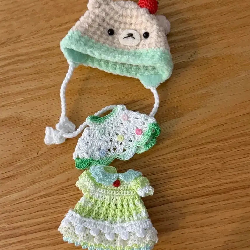 [BUNJANG] Midi Blythe Bear Face Hand-Knit Outfit Set / 미디 브라이스 의상