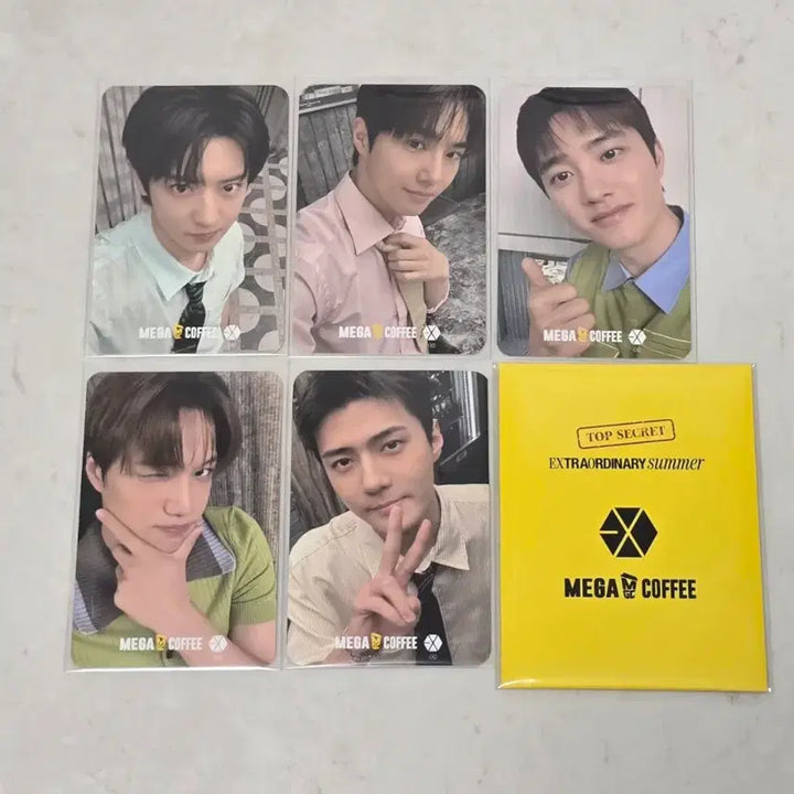 [BUNJANG] EXO Mega Coffee Office Survival Photocard Bundle Set - Chanyeol, Suho, D.O., Kai, Sehun / 엑소 메가커피 오피스 생존 카드 포카 일괄 양도 exo 찬열 수호 디오 카이 세훈
