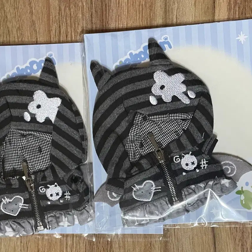 [BUNJANG] 10cm Doll Clothes Black Y2K Idol Outfit Set / 10cm 인형옷 솜인형옷 누이 의상 세트 검정 y2k 아이돌 블랙