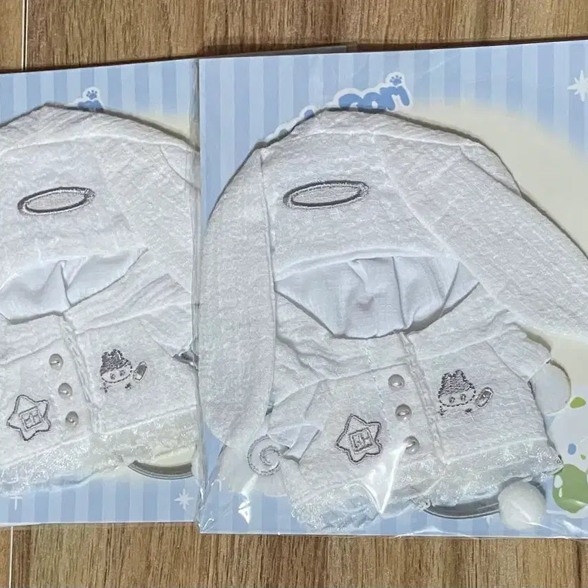 [BUNJANG] 10cm Doll Clothes White Y2K Idol Set / 10cm 인형옷 솜인형옷 누이 의상 세트 화이트 y2k 아이돌 흰색