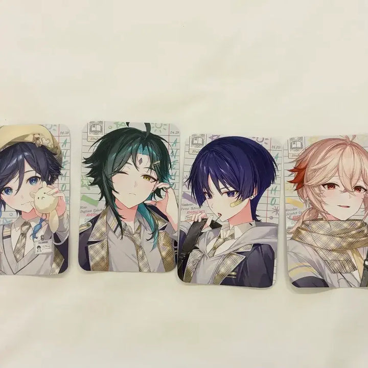 [BUNJANG] Genshin Impact School Wind Male Character Photocard Set / 원신 비공굿 꽈당큐님 스쿨 바람남캐 포카세트