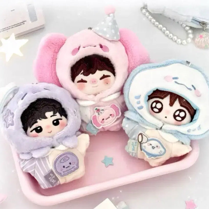 [BUNJANG] 10cm Doll Clothes Jellyfish Stingray Set Blue Sky / 10cm 인형옷 솜인형옷 누이 의상 세트 해파리 가오리 블루 하늘