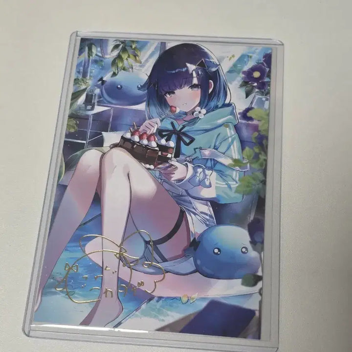 [BUNJANG] VSPO Tsumugi Kokage 2024 Birthday Gold Stamped Autographed Postcard / 브이스포 VSPO! 츠무기 코카게 2024 생일 금박 싸인 포스트카드