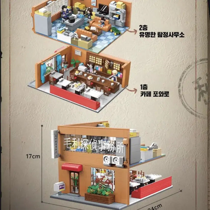 [BUNJANG] Detective Conan Famous Detective Agency &amp; Cafe Poirot Kuppy Block Set (Sealed) / (미개봉)명탐정 코난유명한 탐정사무소 &amp;카페 포와로