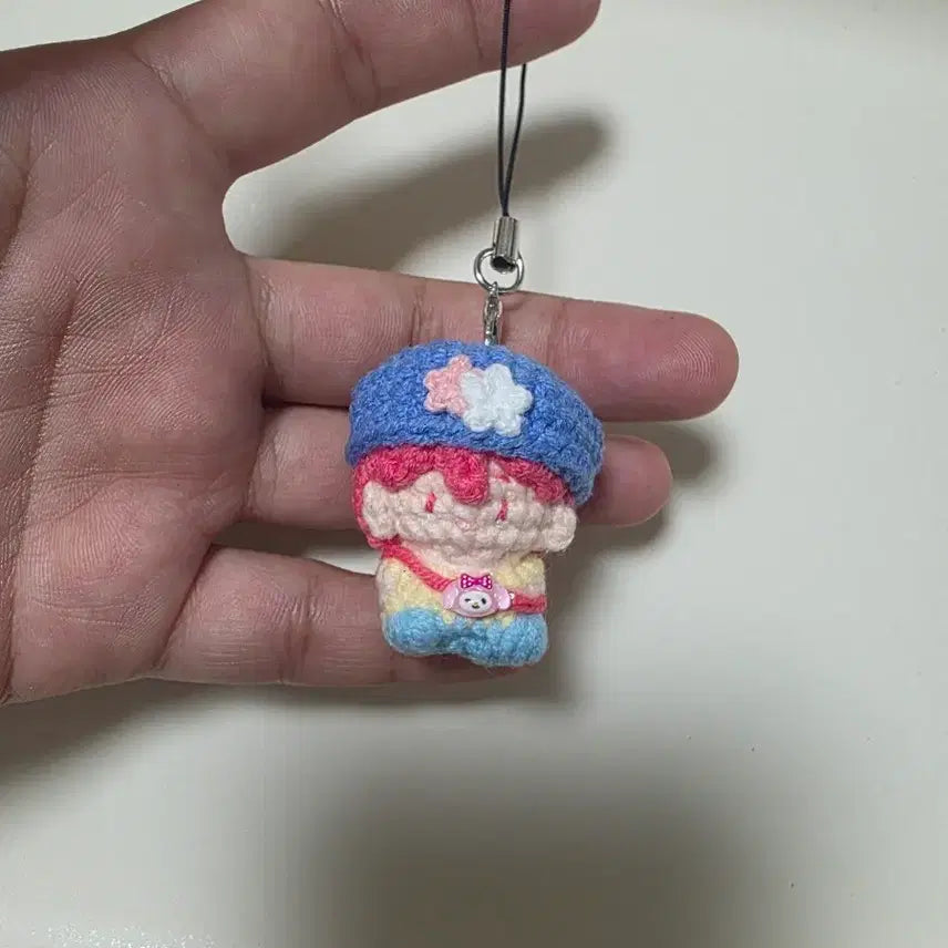 [BUNJANG] Playve Bambi Handmade Crochet Mini Plush Keychain / 핸드메이드 코바늘 플레이브 밤비 미니뜨개인형키링
