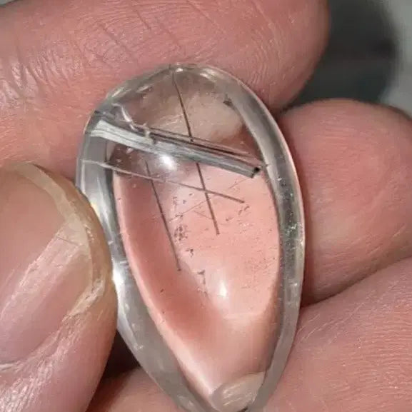 [BUNJANG] Rare Madagascar Silver Rutile Quartz Rough Stone Cabochon Macrame / 초희귀! 실버루틸 은침수정 마다가스카르산 루틸쿼츠 원석 캐보션 마크라메