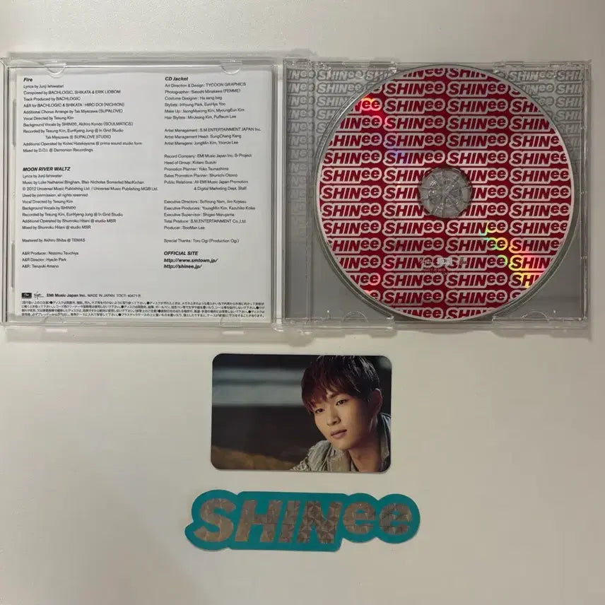 [BUNJANG] SHINee Onew Fire Japanese Album Photocard and Sticker Set / 샤이니 일본앨범 Fire (온유포카+스티커)