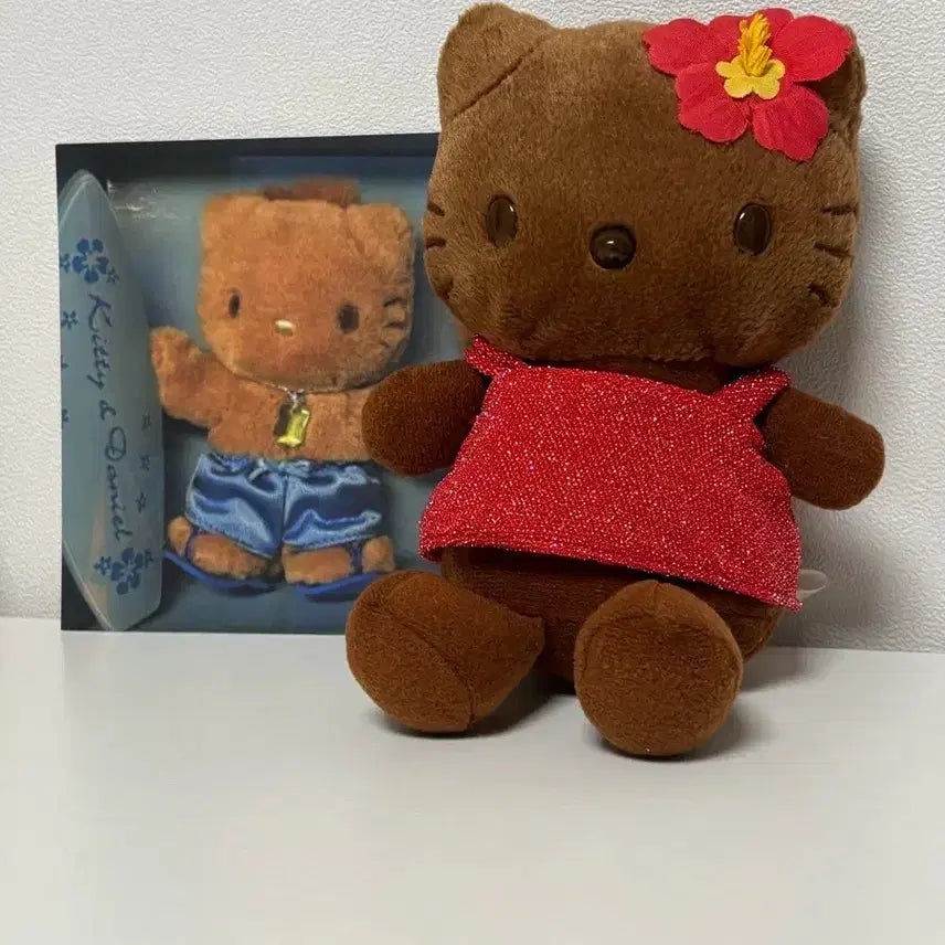[BUNJANG] Vintage Tanning Kitty Sanrio Hello Kitty Choco Kitty Plush / 고전 태닝키티 인형 하와이키티 산리오 헬로키티 초코키티