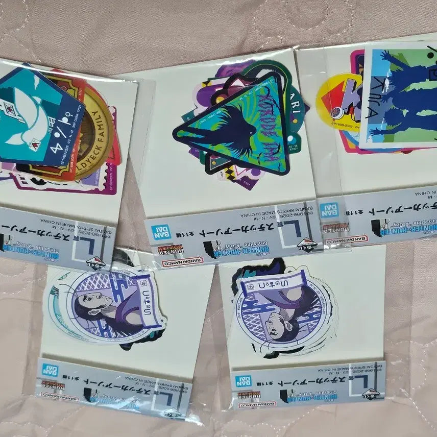 [BUNJANG] Hunter x Hunter Stickers Set (5 Pieces) / 헌터헌터 스티커 하위상 L상 5개 세트