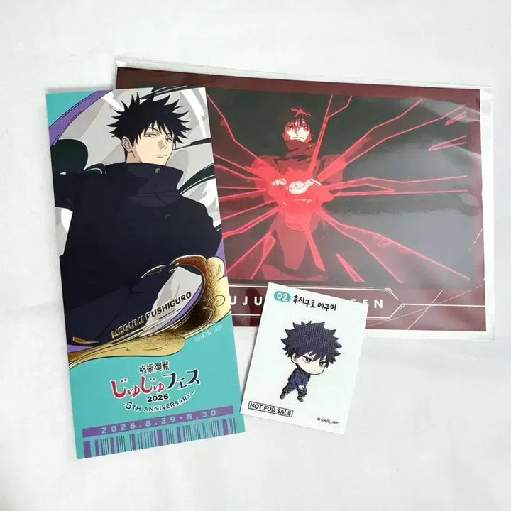 [BUNJANG] Jujutsu Kaisen Megumi Fushiguro Jujutsu Fest Opening Ticket Postcard Set / 주술회전 후시구로 메구미 쥬쥬페스 티켓 오프닝 엽서 세트