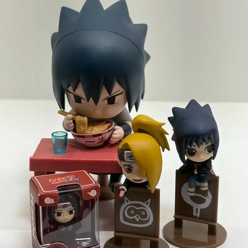 [BUNJANG] Naruto Ichiraku Ramen, Ochato mo, Rice Ball Sasuke, Akatsuki Deidara, Itachi Figure Bundle / 나루토 피규어 일괄 (오챠토모,쌀알,일락라멘)