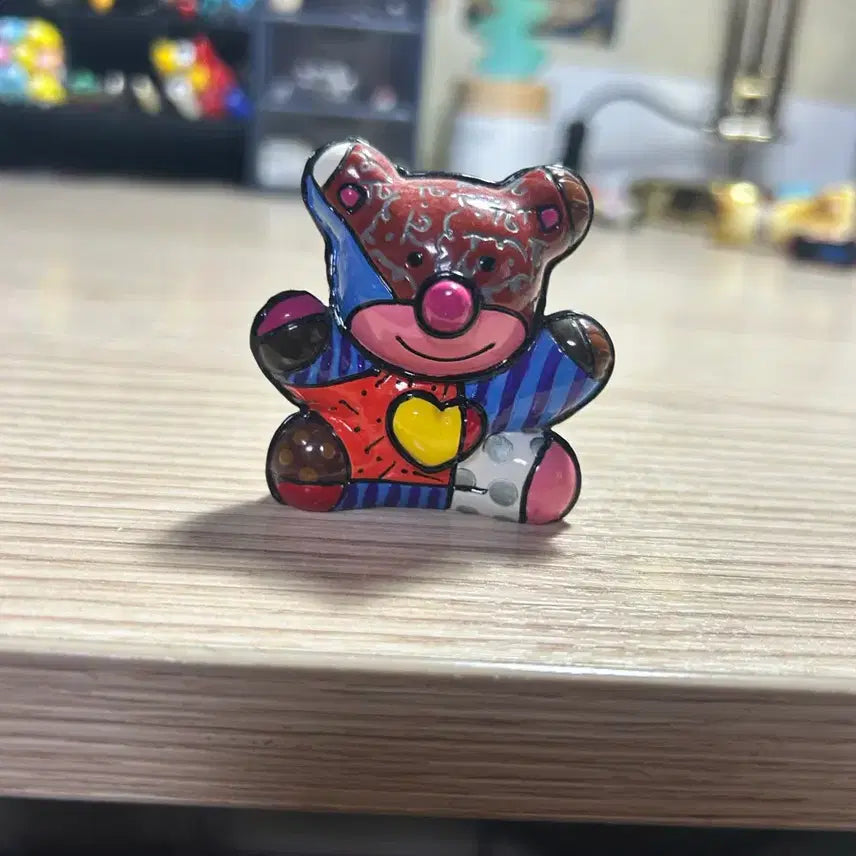 [BUNJANG] Romero Britto Miniature Love Bear Figurine Rare Discontinued Collectible / 로메로 브리토 미니어처 러브 베어 인형 희귀 단종 수집용 미니