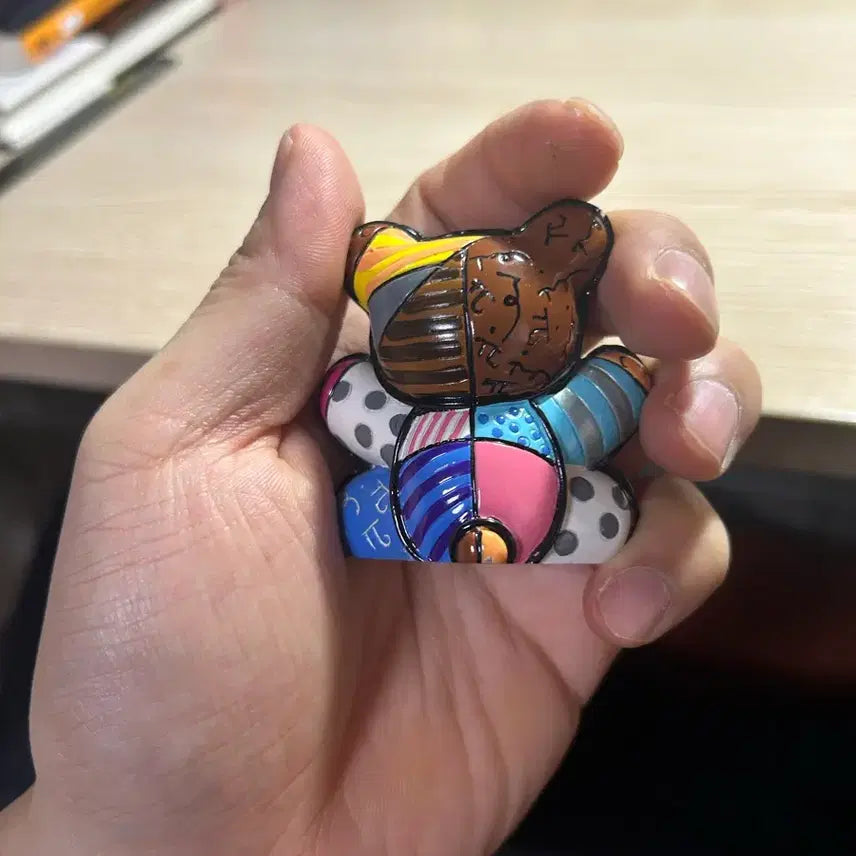 [BUNJANG] Romero Britto Miniature Love Bear Figurine Rare Discontinued Collectible / 로메로 브리토 미니어처 러브 베어 인형 희귀 단종 수집용 미니
