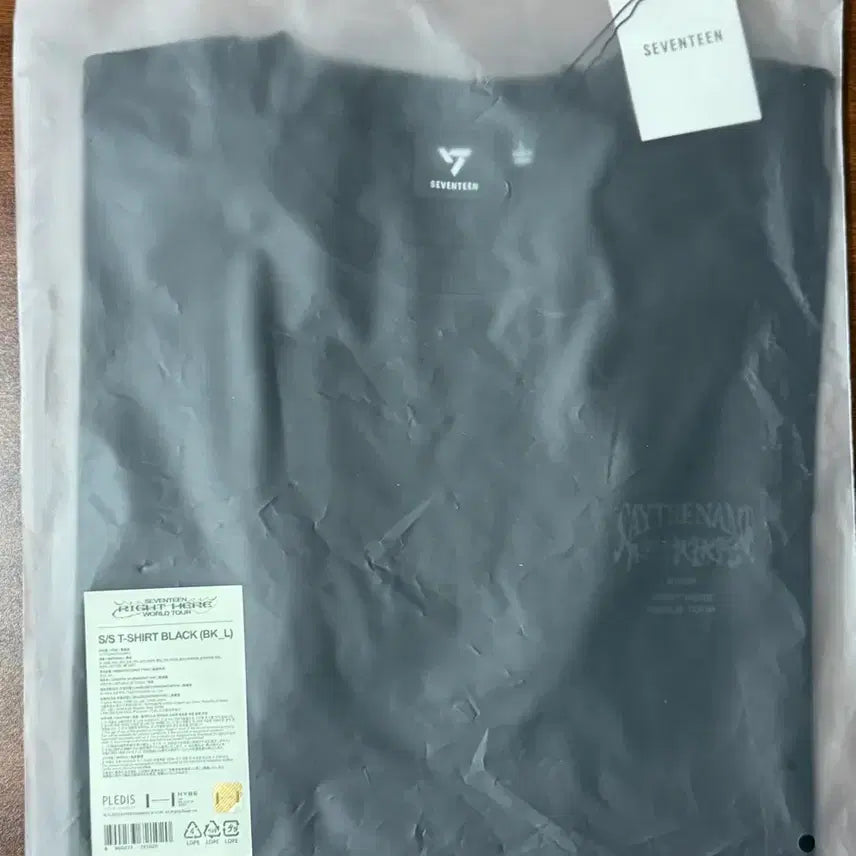 [BUNJANG] SEVENTEEN RIGHT HERE T-Shirt Black L / 세븐틴 라잇히어 티셔츠 블랙 L