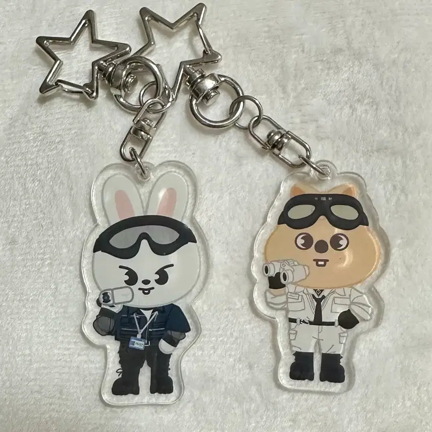 [BUNJANG] Stray Kids Pilot Rabbit &amp; Hankwoka Keychain Bundle Set / 스트레이키즈 리빗 + 한쿼카 키링 스키주 스키즈 파일럿 skz