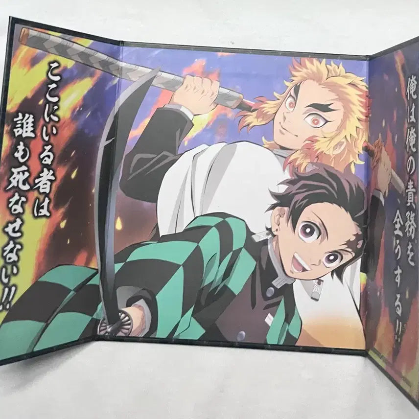 [BUNJANG] Demon Slayer Kyojuro Rengoku Tanjiro Mini Folding Screen / 귀멸의 칼날 렌코쿠 탄지로 미니 병풍