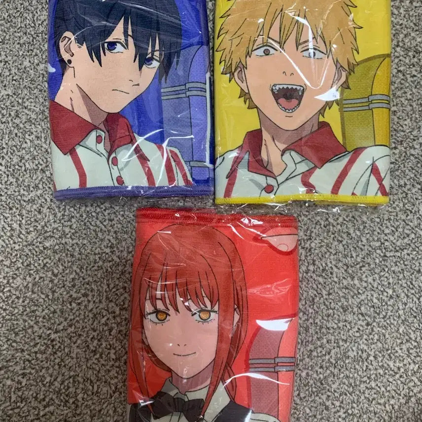 [BUNJANG] Chainsaw Man Aki/Denji/Makima Towel Set (Japan Authentic, New) / 일본 정품 체인소맨 아키/덴지/마키마 타월 수건 세트 (새상품)