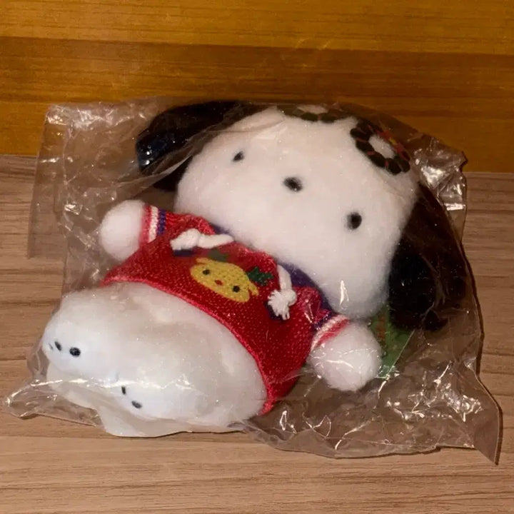 [BUNJANG] Sanrio Pochacco Christmas Sweater Mascot Plush Keychain / 포차코 크리스마스 스웨터 마스코트 인형 키링 산리오