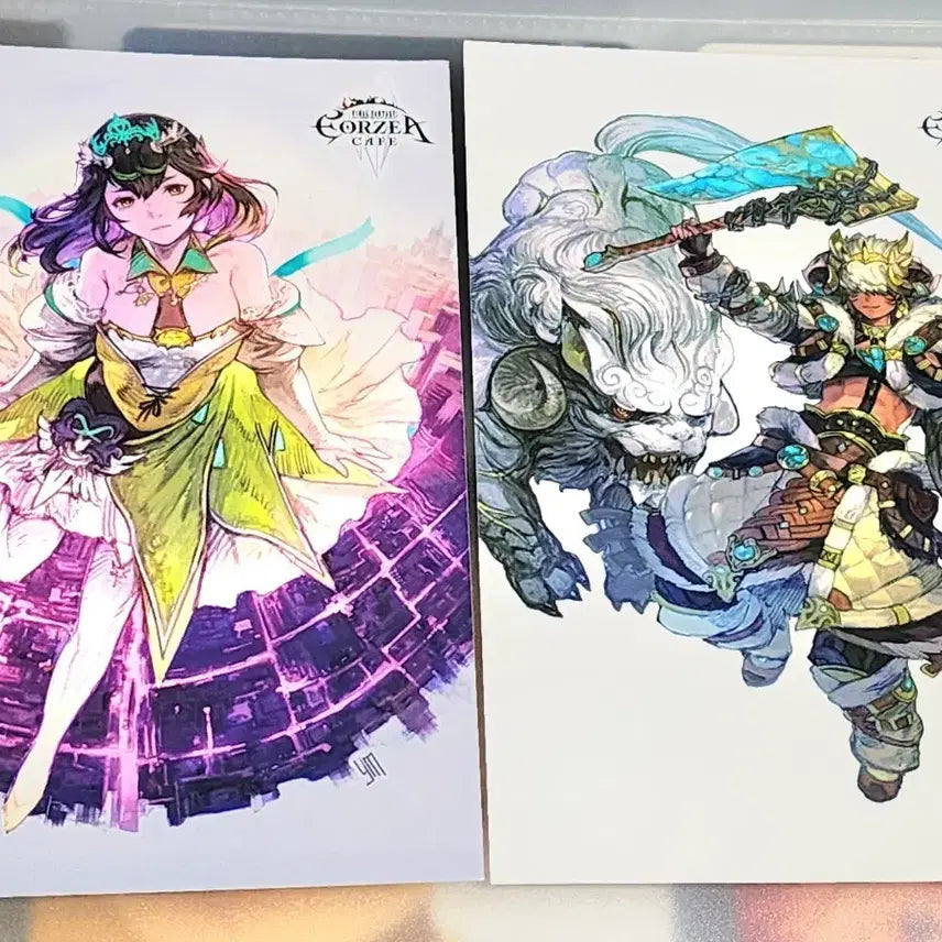 [BUNJANG] Final Fantasy XIV Eorzea Cafe Bonus Postcard Set - Beastmaster / [일괄] 파이널판타지14 에오르제아 카페 특전 엽서 스펜 마수조련사 파판14