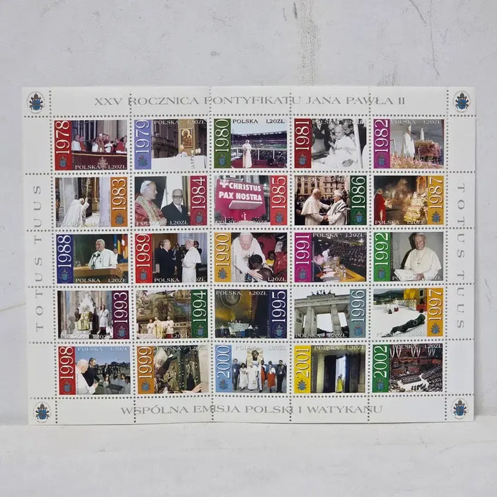 [BUNJANG] Catholic Stamp Collection: Pope John Paul II Anniversary Stamps / 가톨릭 우표 컬렉션 우표 모음. 천주교 우표 교황